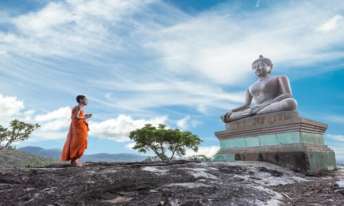 Bangkok Buddhist Statue and Mo
